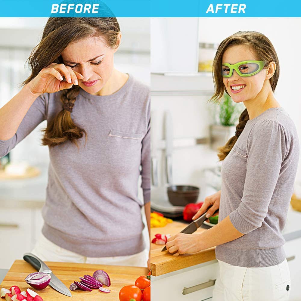 JUHONNZ Onion Goggles,Onion Glasses Anti-splash Tearless Glasses Eye Protect Vegetable Cutter Eyes Protector for Women Men Home Kitchen Use Outdoor Activities Kitchen Gadget Purple - Image 3
