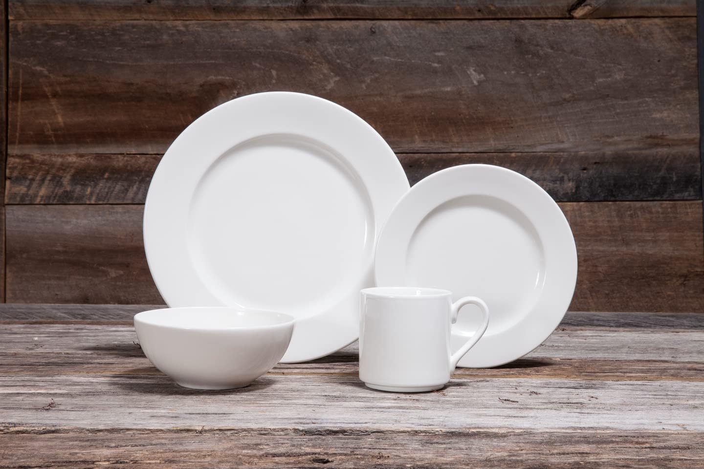 Fortessa Ilona Porcelain 16 Piece Dinnerware Set, Service for 4, Ivory