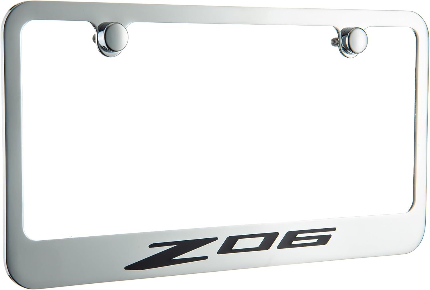 Triple Chrome Plated Solid Brass Corvette C8 Z06 Engraved License Frame.
