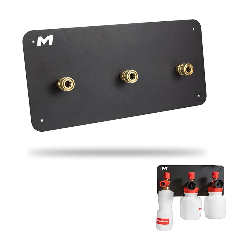 Suporte de Parede para Canhões de Espuma Maxshine com Engate Rápido de 6,35 mm (1/4 pol.) para 3 Canhões H08A