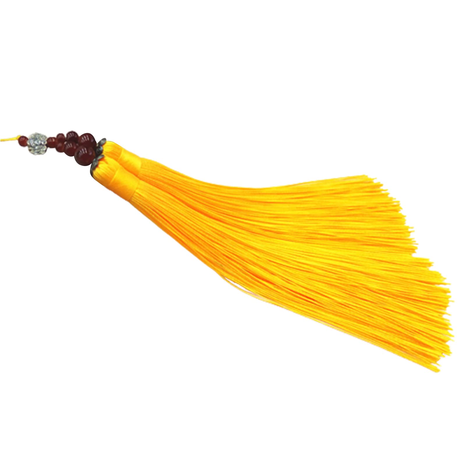 Quasten Chinesische Schwertquaste, 10er-Pack Glatte handgefertigte Quasten for Taschen, Souvenirs, Lesezeichen, DIY-Bastelzubehör, Projektdekoration, Rot(Yellow)