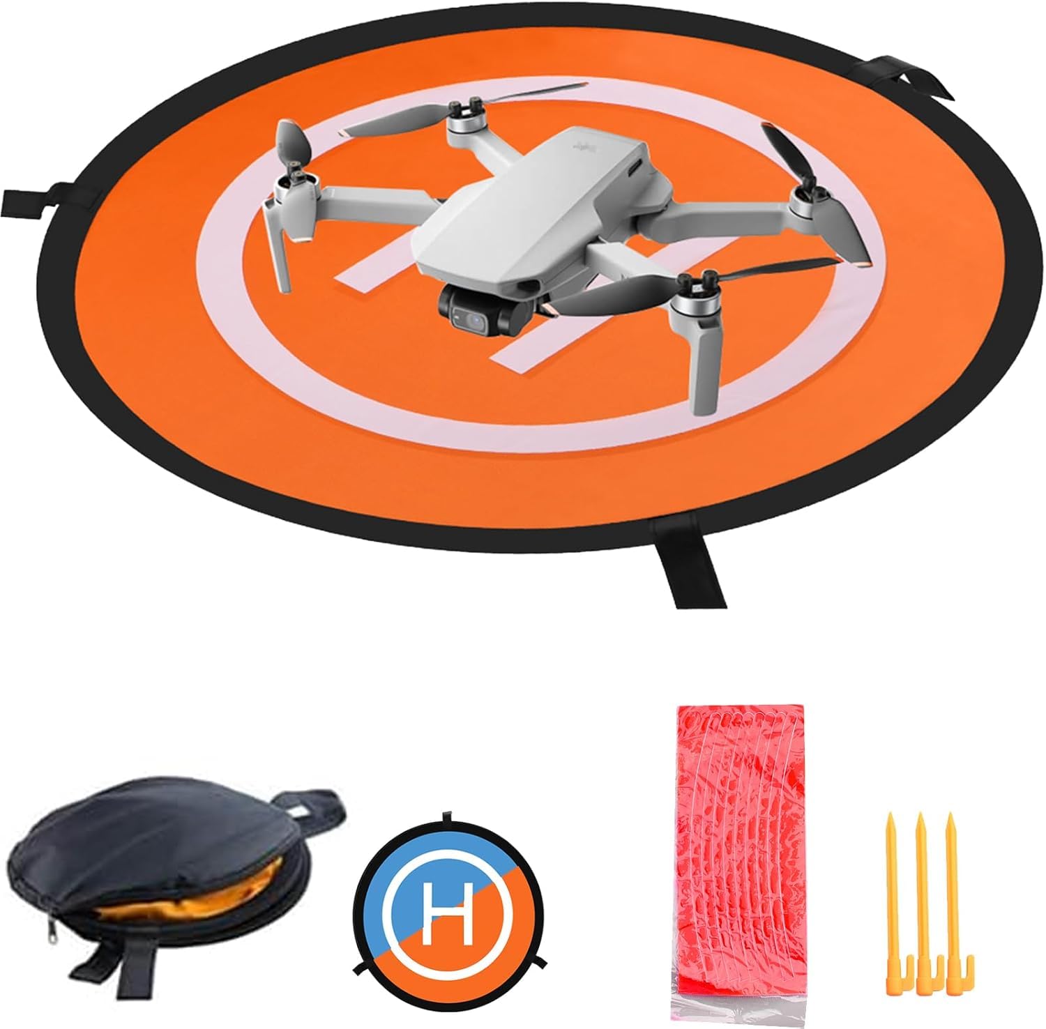 1 pcs Drone Landing Pads, 21.6'' Waterproof Universal Quadcopter Landing Pad, Fast-fold Double Sided