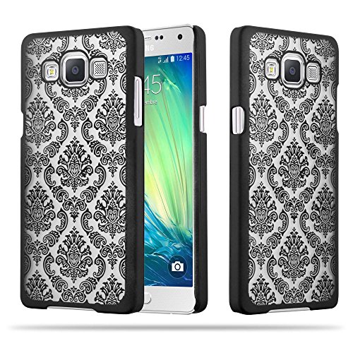 Cadorabo – Mandala Hard Cover Slim Case Works With Samsung Galaxy A5 5 - (Model 2015) Paisley Henna - Etui Skin Protection Bumper In Black-Transparent #TOP21