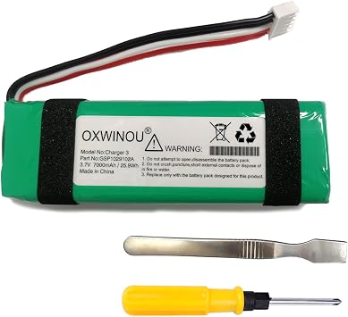 Battery Compatible with Charge 3 Battery GSP1029102A Replacement Charge3 3.7V 7000mAh 1-Pack