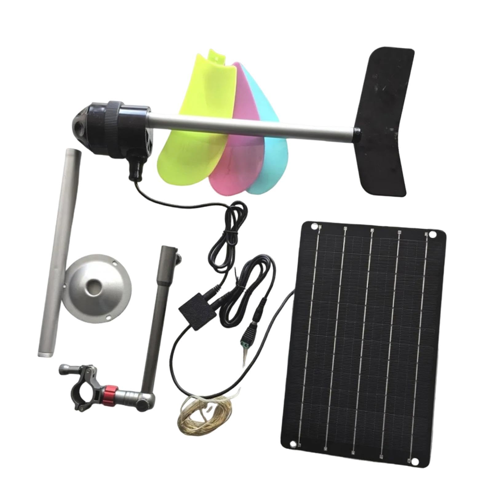Éolienne 5V 50W avec ruban LED pour illuminer vos soirées de jardin