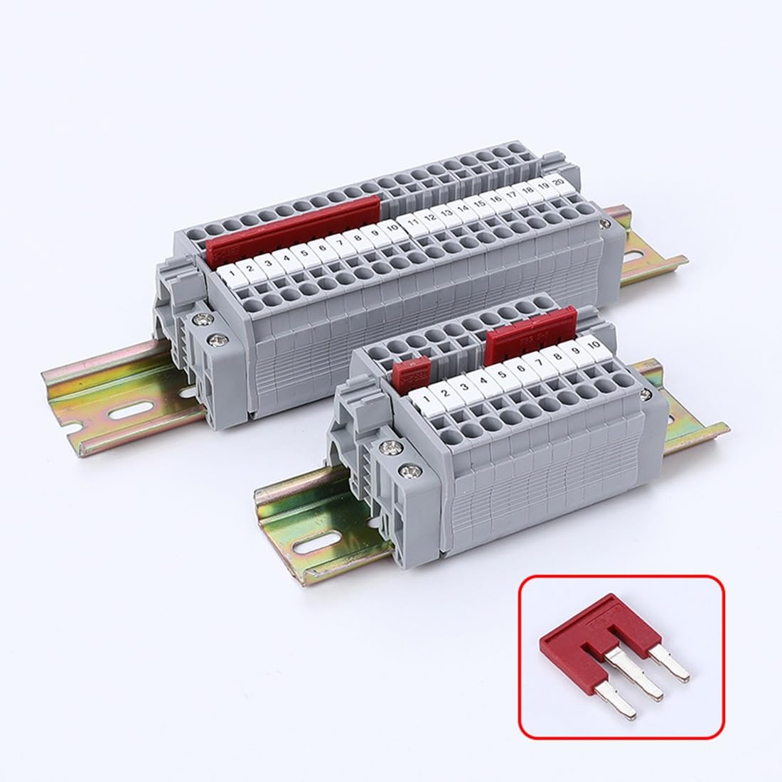 FBS20-5 4 PCS 24A Plug-in Bridge, DIN Rail Terminal Block Press-Fit Jumper.for PT2.5/ST2.5/STTB2.5 Series
