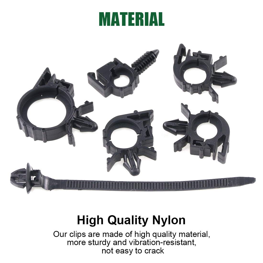Keadic 56Pcs Car Wire Loom Routing Clips Assortment 6 Different Sizes Universal Wiring Harness Routing Clip Replacement Parts for Honda GM Mazda