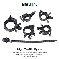 Vista 4 de Keadic 282Pcs Car Wire Loom Routing U Nut Clips Assortment 6 Different Sizes Universal Wiring Harness Routing Clip Replacement Parts for Honda