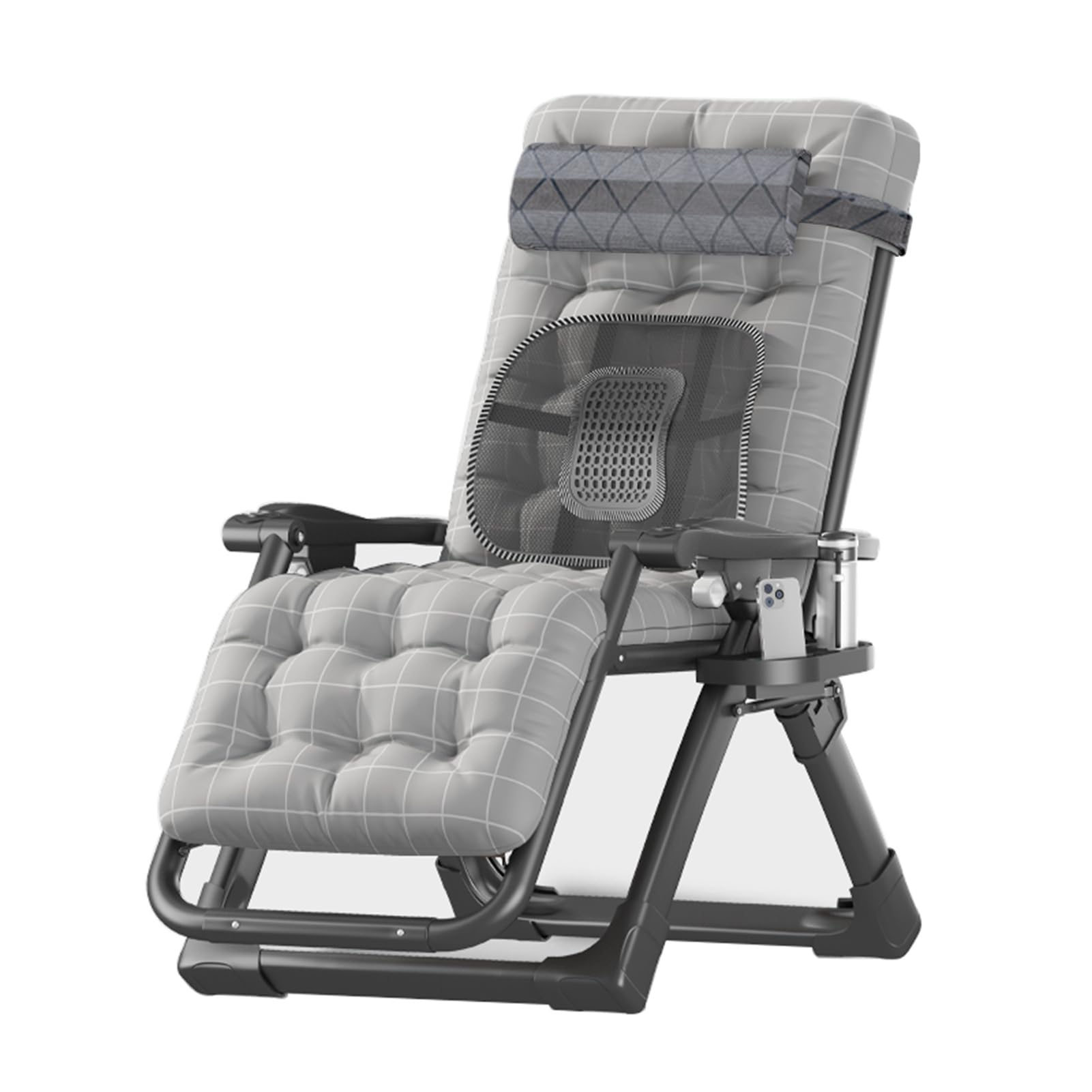 Fauteuil inclinable portable en aluminium contre le mal de dos au jardin