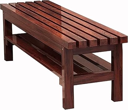 Wood Garden Benches, Garden Furniture Solid Wood, Park Benches for OutsideBrown,80 * 35 * 40cm