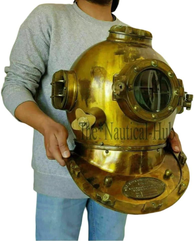 18" Diving Divers Helmet U.S Navy Mark V Deep Sea Antique Scuba Vintage Gift