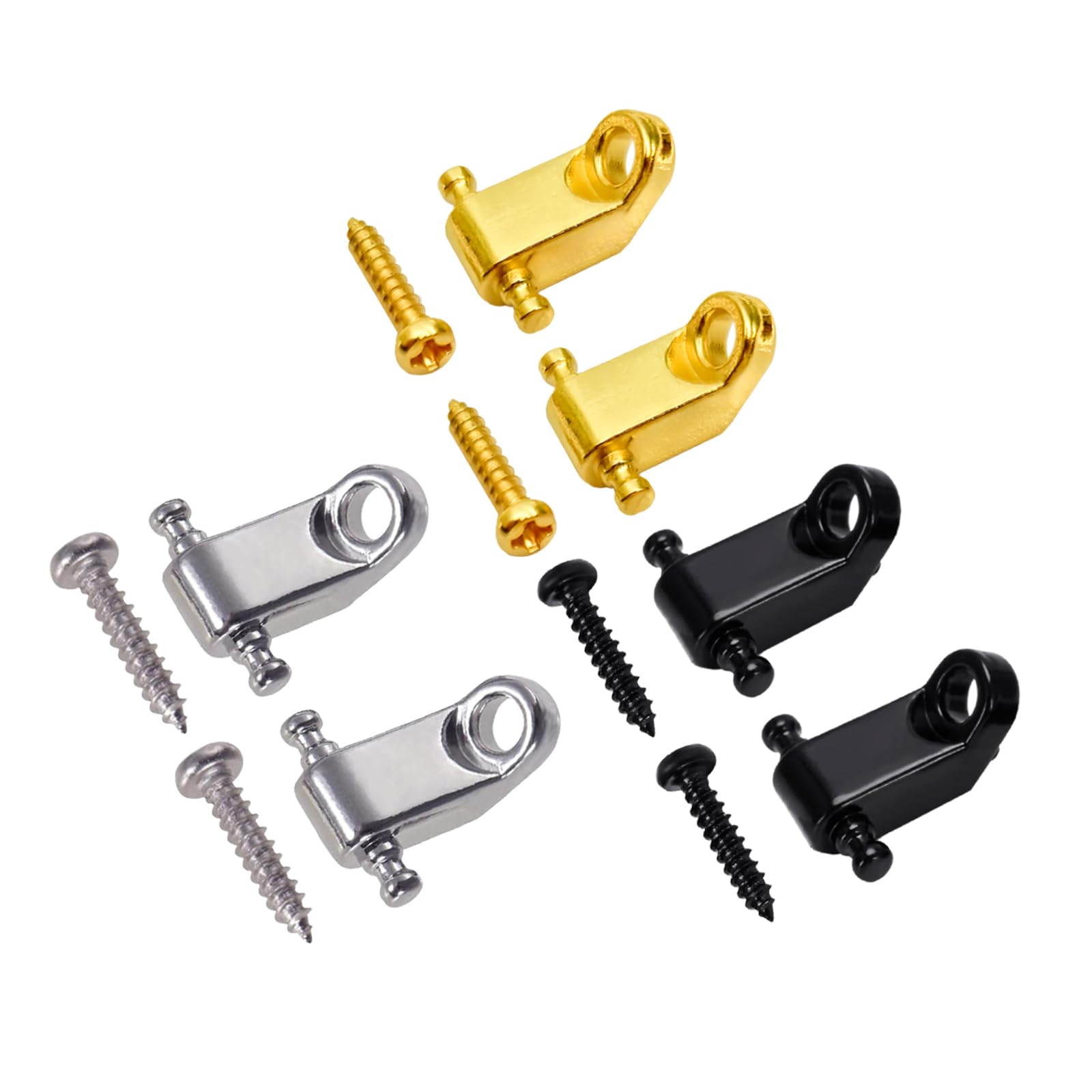 6 Pcs Guitar String Tree Retainers, Metal Standard Roller String Guides, for Fender Strat Tele LP Electric Guitar Parts