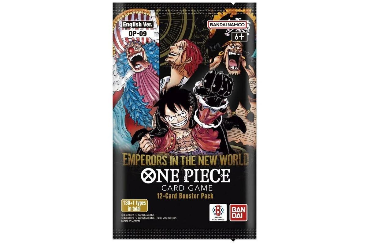 One Piece Card Game, Emperors in The New World OP-09, 12-Card Booster Pack, English Version