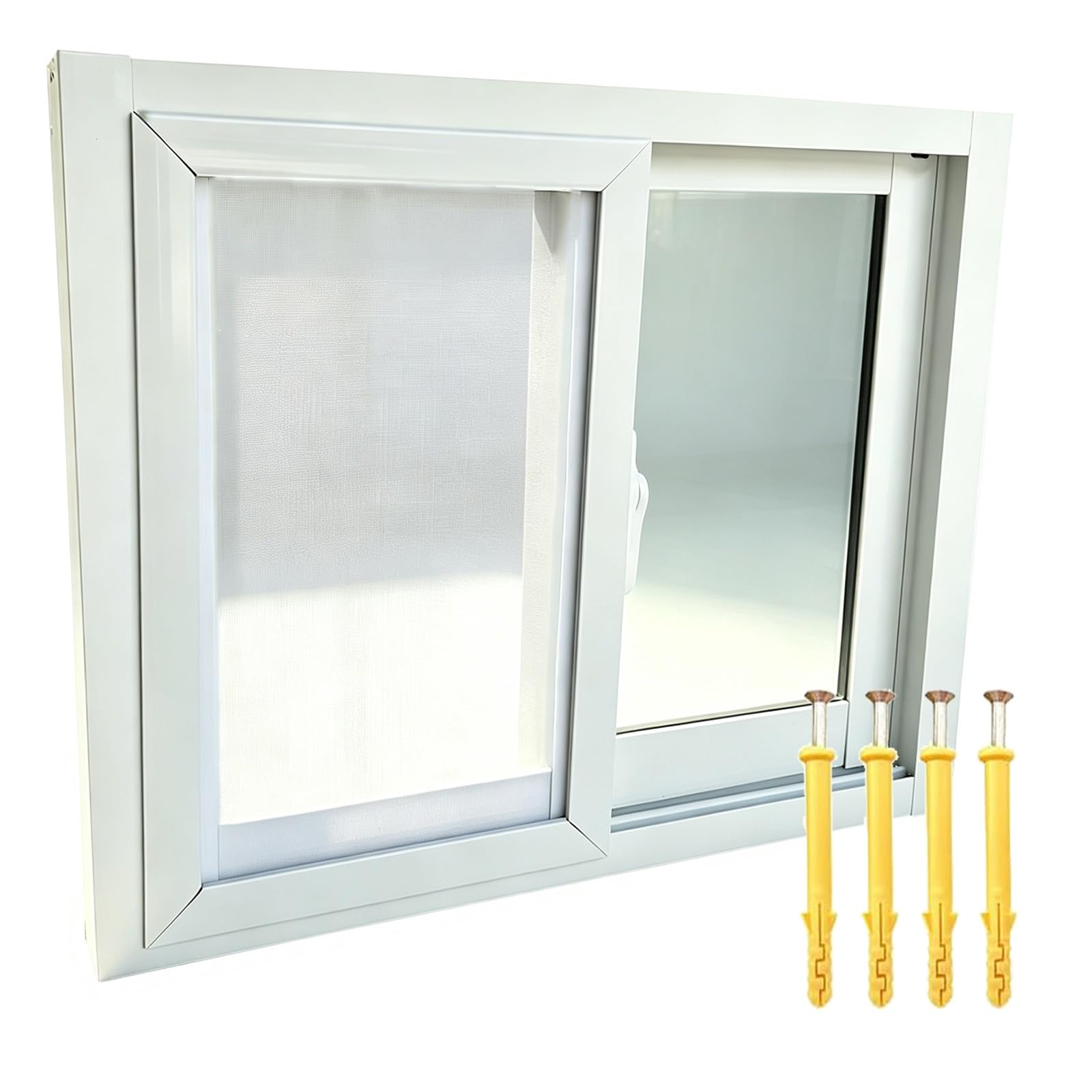 Ventana deslizante del sótano con rodamientos de bolas para un movimiento suave