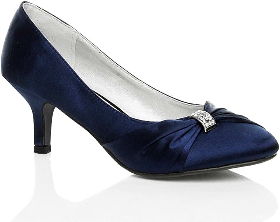 Amazon.co.uk: navy kitten heel: Shoes & Bags