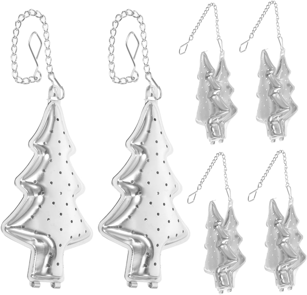 Abaodam Stainless Steel Tea Infuser Tree Shape 6-Pack Loose Leaf Tea Strainers Filters for Home Office Brewing Accessories