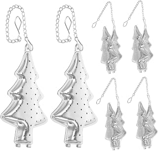 Abaodam Stainless Steel Tea Infuser Tree Shape 6-Pack Loose Leaf Tea Strainers Filters for Home Office Brewing Accessories