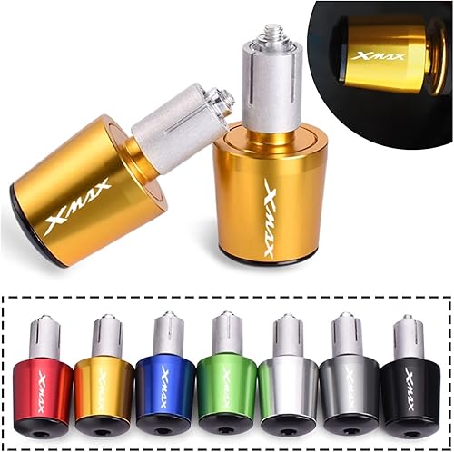 Miniatura 7 de CNC Aluminum Motorcycle Handlebar End 78" 22mm Handle Bar Ends Plugs Caps for XMAX300 XMAX400 Xmax X-MAX 125 250 300 400 (Color  Verde)