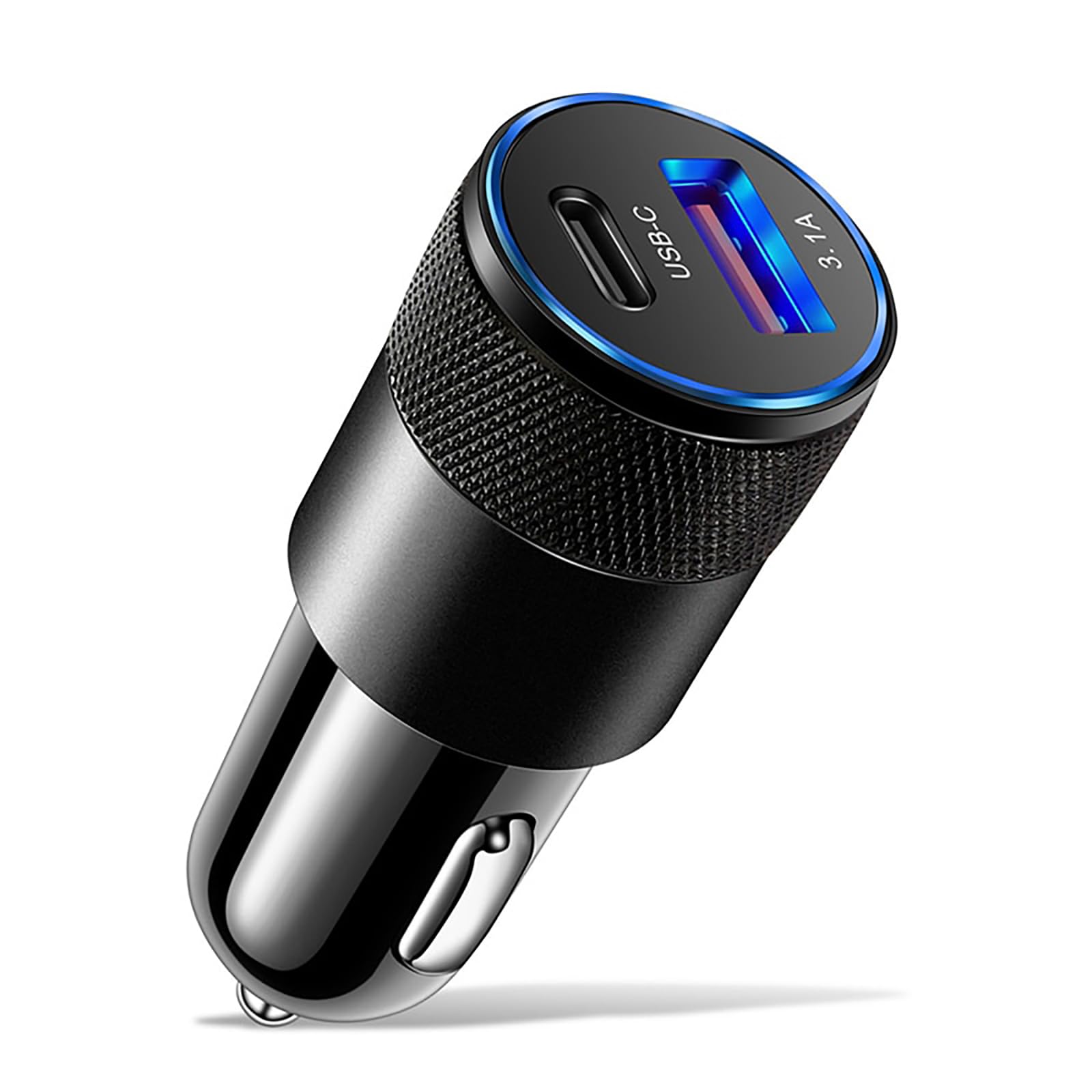 Caricatore USB da 3,1 A + PD per auto da 1 a 2 connettori filettati