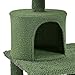 Topeakmart Cactus Cat Tree Tower Sisal-Covered Cat Climbing Tree, Large Cat Play House with Condo, Hammock, Scratching Posts for Small to Medium-Sized Cats 62in H, Green/Brown