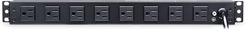 Miniatura 6 de CyberPower PDU15B8R PDU básica, 100-125V, 15A (Derado a 12A), 8 tomacorrientes, 1U montaje en rack