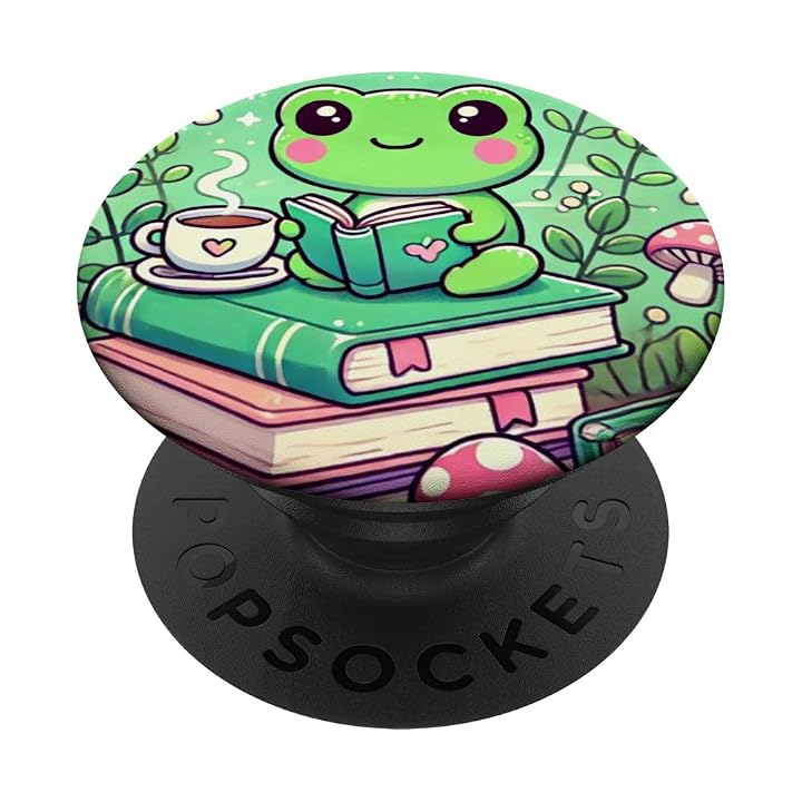 Cute Kawaii Frog Mushroom Books Phone