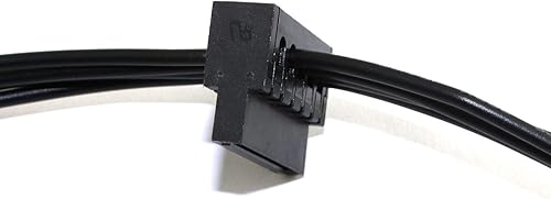 Miniatura 6 de 2 unids Negro Motherboard ATX Mini 4 Pin a 2X Ángulo recto 15 Pin SATA Disco Duro HDD Fuente de Alimentación Cable Adaptador 18AWG 19.7 Pulgadas