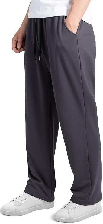 Joggingbroek Heren,BULLIANT Sportbroek Heren Lang Katoen, Jogger Trainingsbroek Casual Vrijetijd(Zwart,L