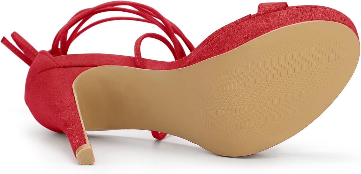 Allegra K Women's Platform Stiletto Heels Lace Up Sandals - Image 5