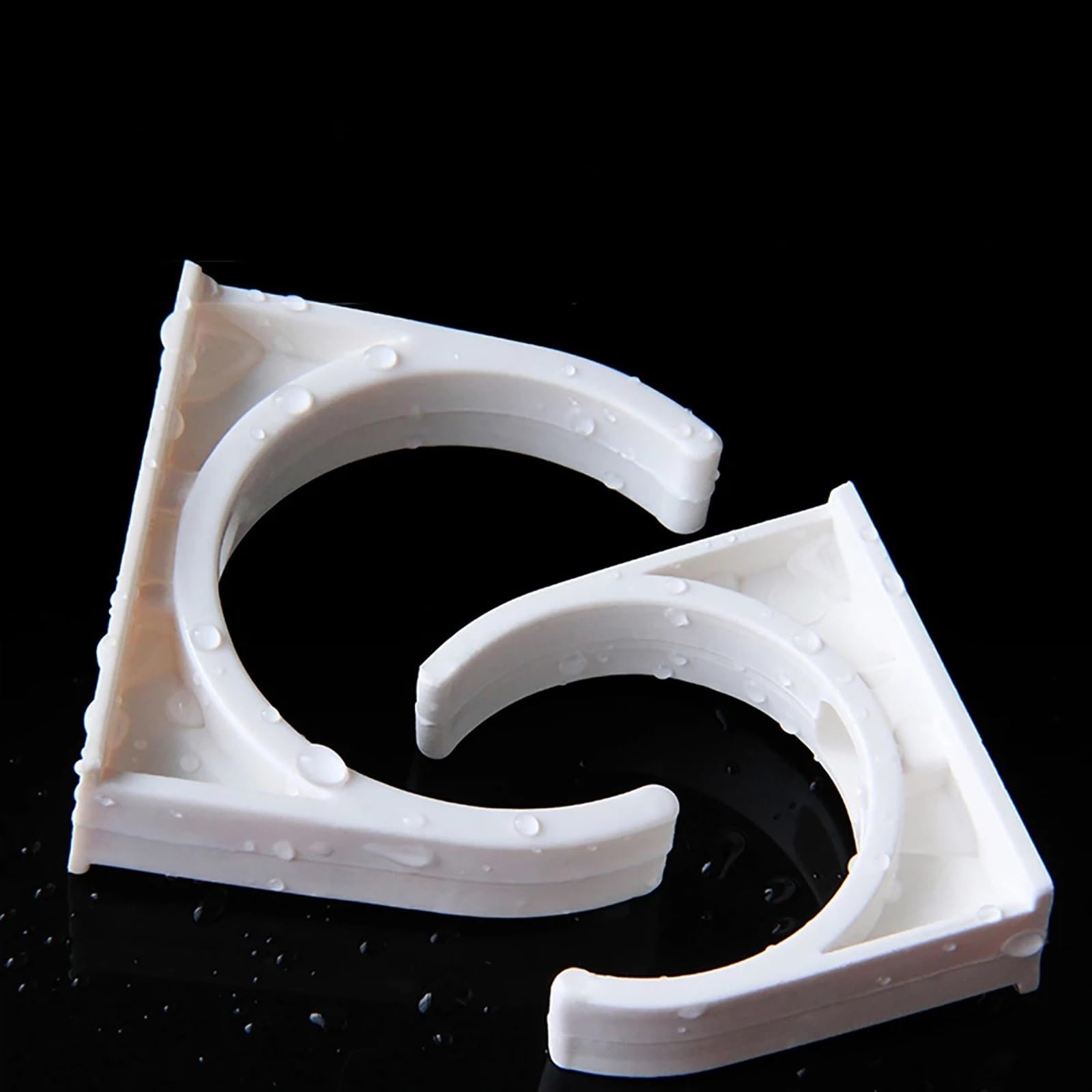 Clips de conducto de PVC, 5 abrazaderas de tubo de PVC tipo U, soporte de tubo de plástico de 20/25/32/40/50 mm, accesorios de riego de jardín (blanco, 25 mm)