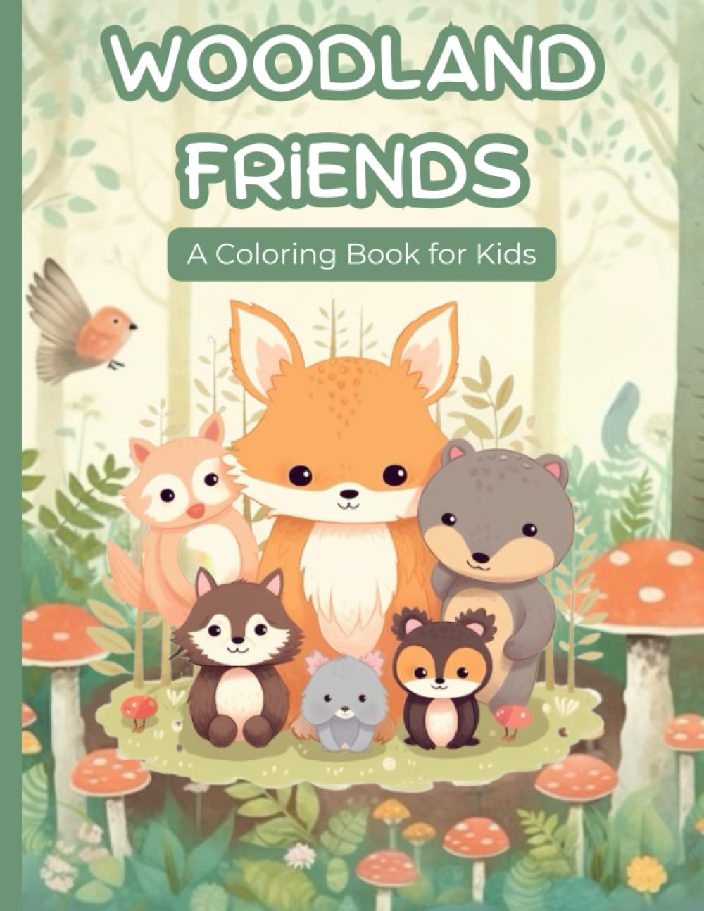 Woodland Friends: A Coloring Book for Kids