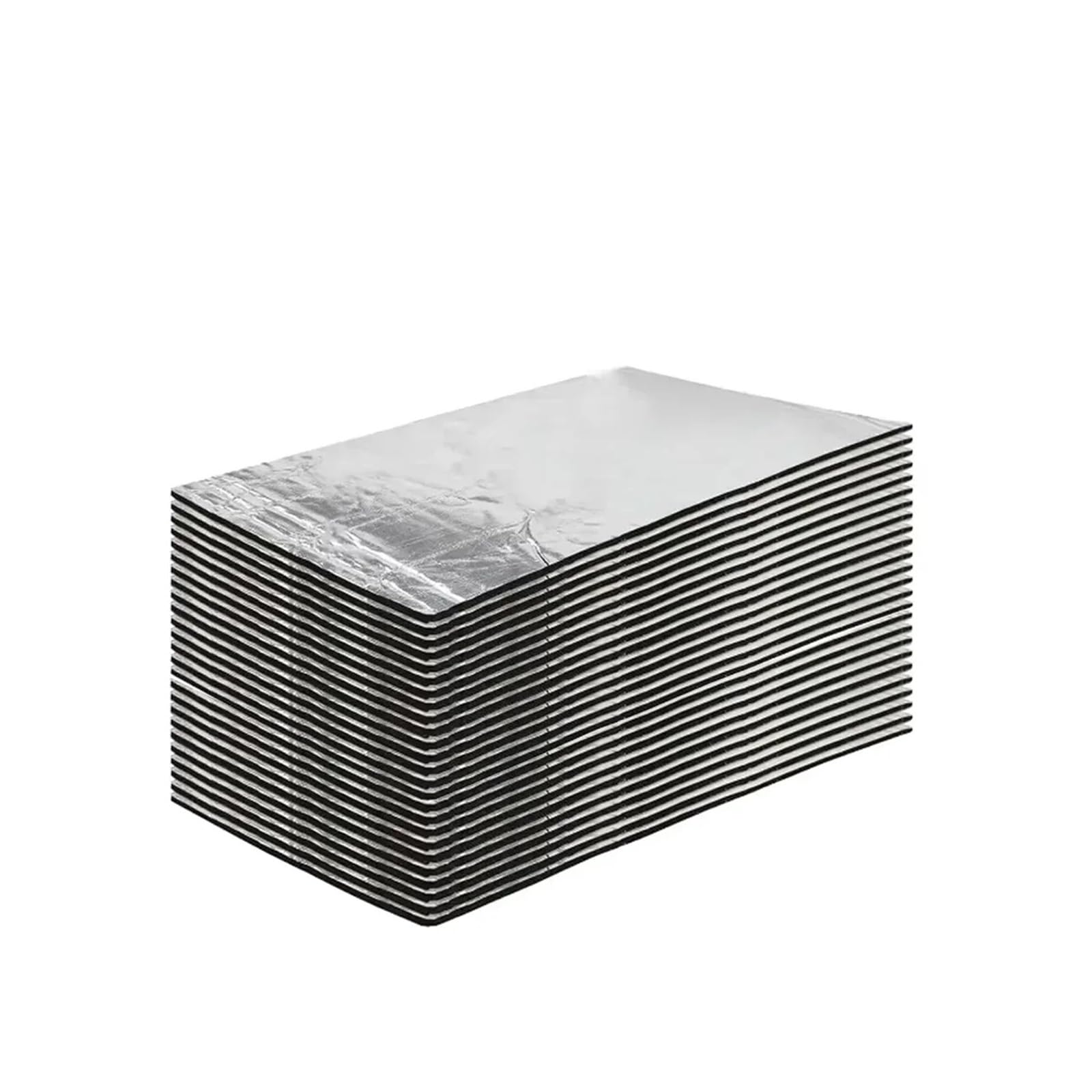 Capó de motor coche, almohadilla aislante papel aluminio cuadrada insonorizada y silenciosa, accesorios cubierta Aislamiento térmico y acústico del capó