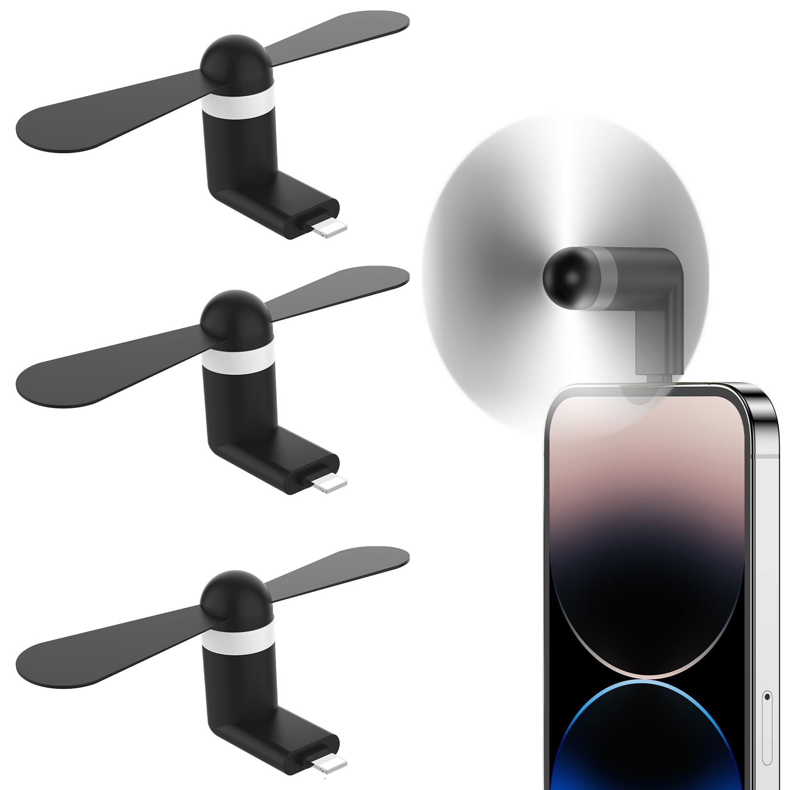 Miuolv Phone Fan Iphone Pack Portable Cell Phone Fan