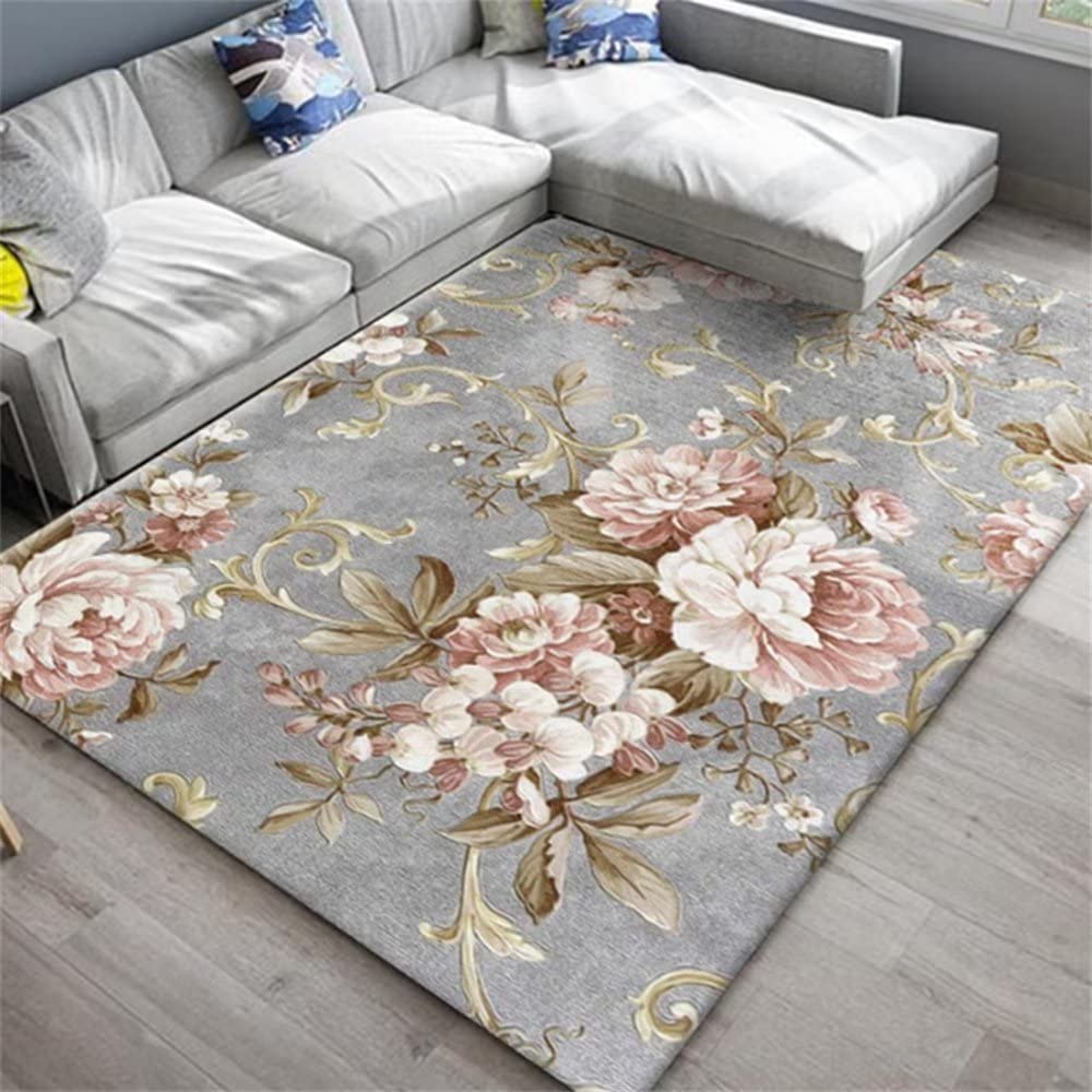 Tappeto lavabile: grande tappeto astratto per soggiorno con retro antiscivolo, non perde pelo, resistente alle macchie, morbido e sottile, per sala da