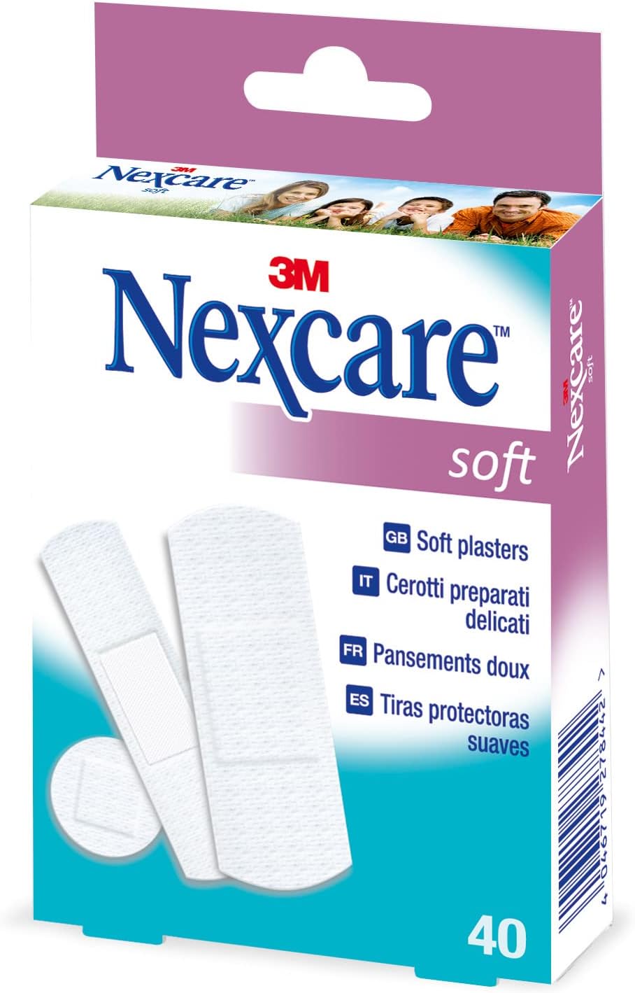 Nexcare Universal Soft Touch Plasters, Assorted, 40/Pack