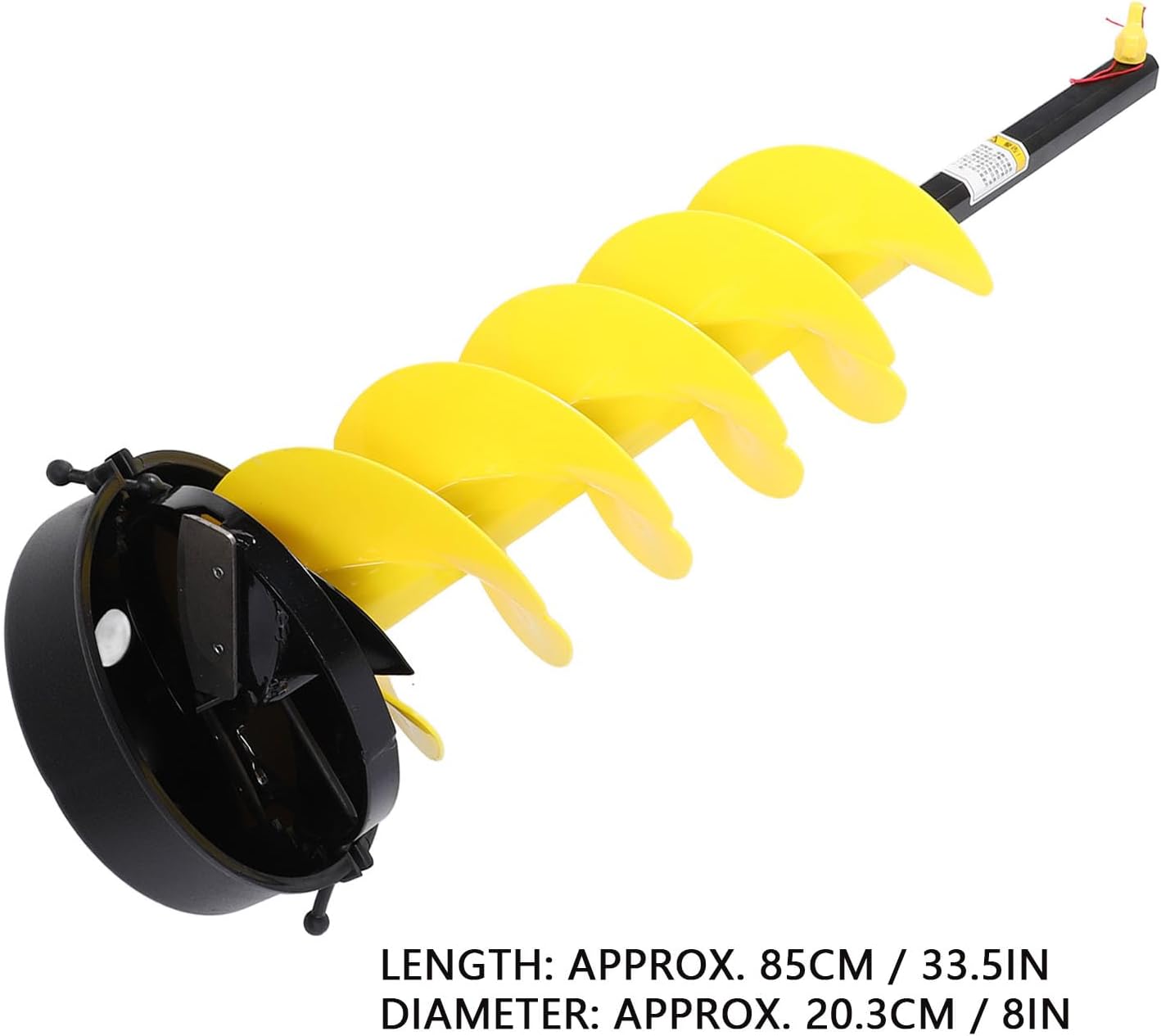 Focket Ice Auger Drill 8 Inch, Hard Alloy Steel Material with Water Float Design for Ice Fishing, Adapter Included for 1/2in Drill Chuck