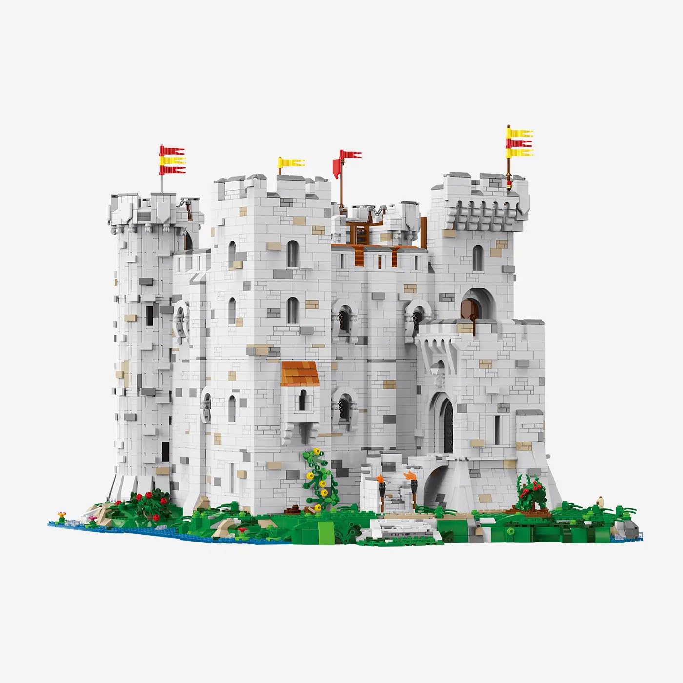 BlueBrixx Normannenburg Turmburg, 11978 Klemmbausteine, Mittelalter | Abnehmbare Stockwerke, Küche und Lager, Schlafsaal, 612 x 496 x 461 mm, monumentale Turmburg, 109747