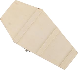 Halloween Coffin Box:Hexagonal Unfinished Wood Funeral Coffins Mini Treat Boxes for Crafts Party Treat Trays