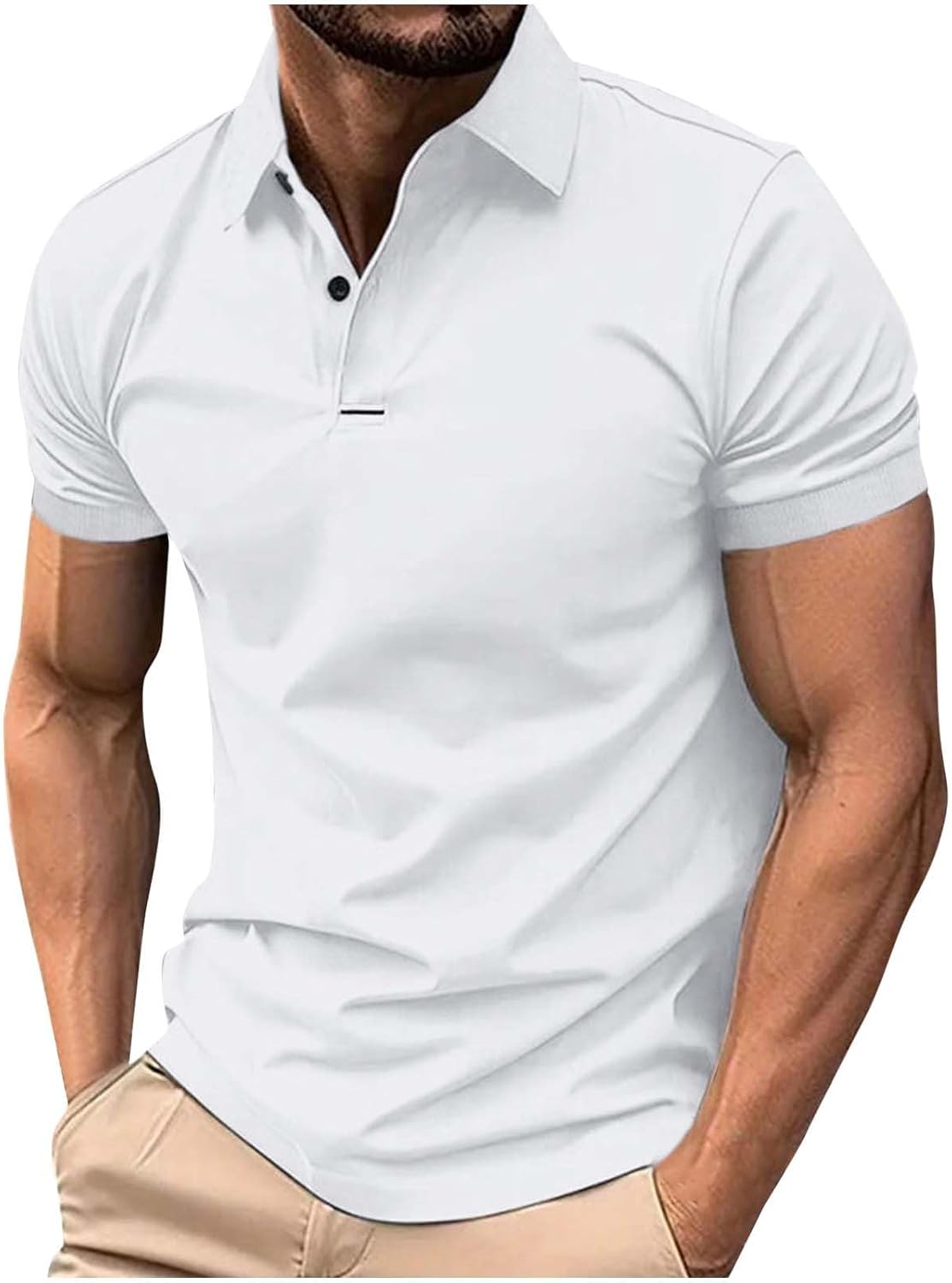 Classic Men’s Polo Shirts Collared & Active Golf Shirt Moisture Wicking Quick-Dry Short Sleeve Casual T-Shirts