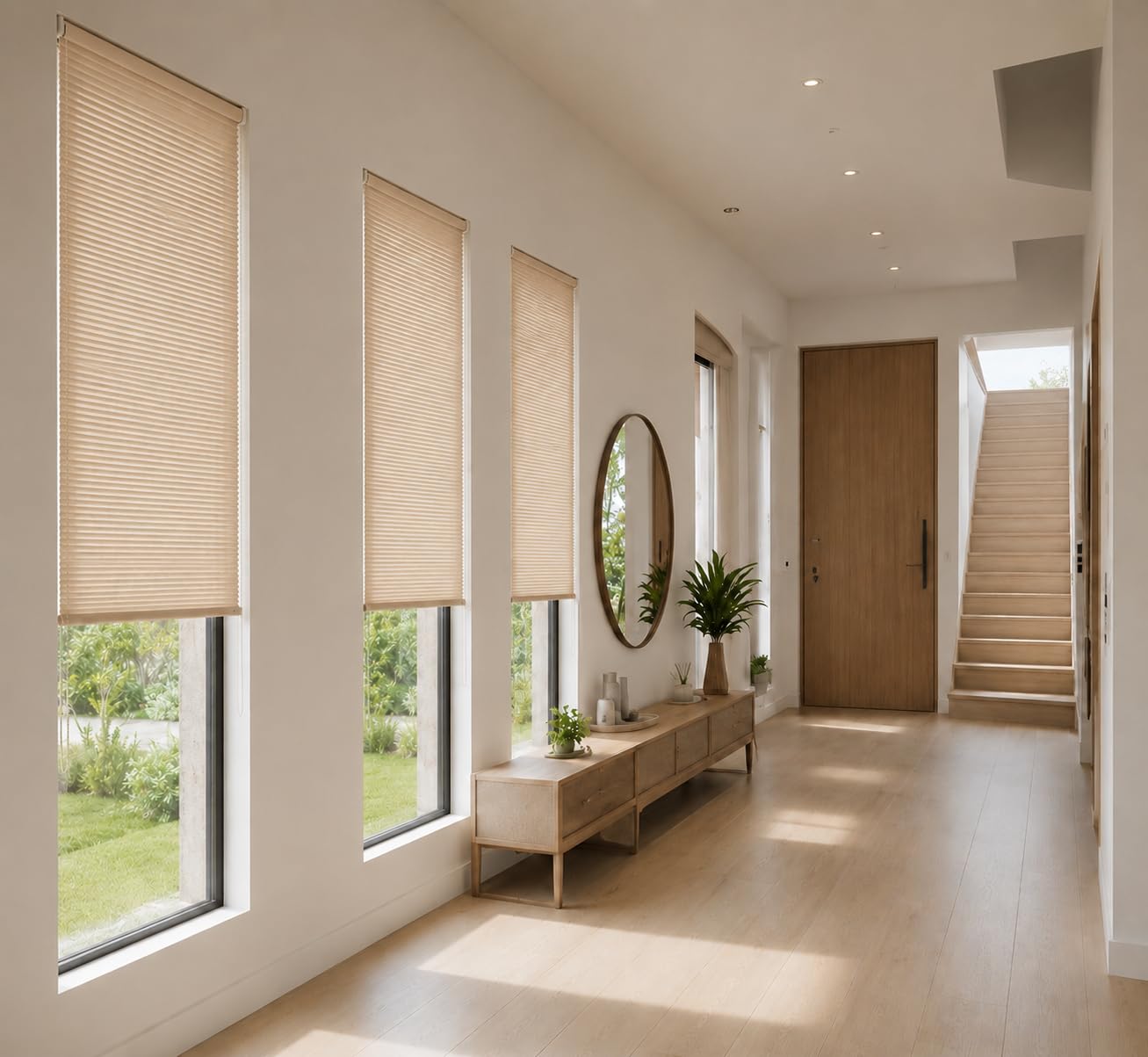 Estoralis Robert Tenda a Rullo Traslucida, Poliestere, Beige, 130 x 190 cm