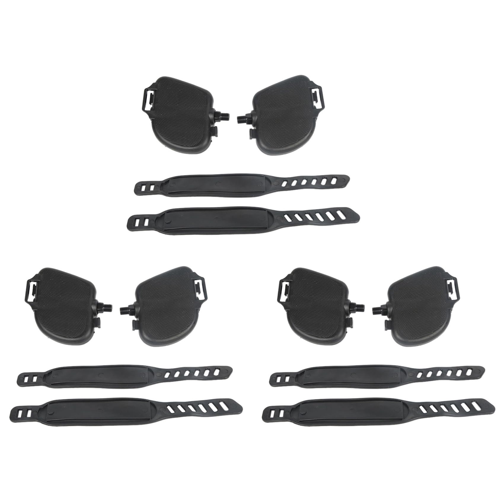 3 paires de pédales de vélo élargies avec sangle de pédale pour mouvement vélo stationnaire cycle maison