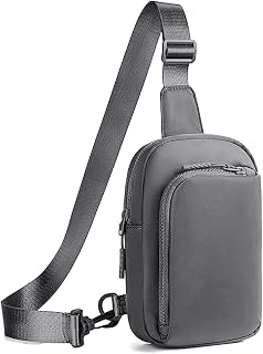 Crossbody Bags for Women Men, Small Sling Bag for Men Women, Anti Theft Bag Passport Holder Chest Phone Bag for Travel (Dark Grey)
