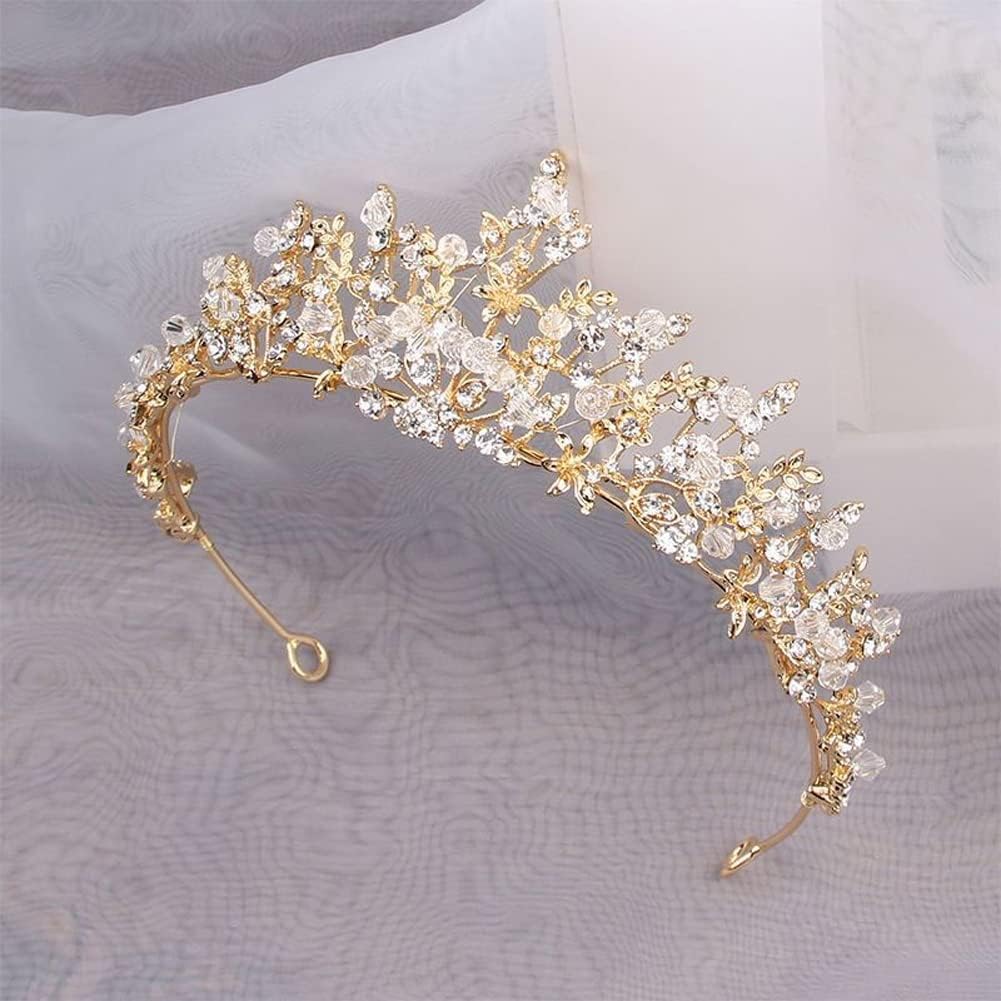 TITIVATE Tiara Kristall Krone Hochzeit Tiara Braut Tiara Kristall Strass Tiara Krone Prinzessin Tiara Kristall Strass Legierung