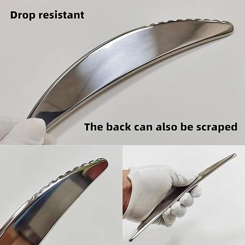 Miniatura 3 de DOLOVIN Gua Sha - Rascador muscular de acero inoxidable para el cuidado del cuerpo, masaje Guasha todo en uno, terapia física de tejidos blandos