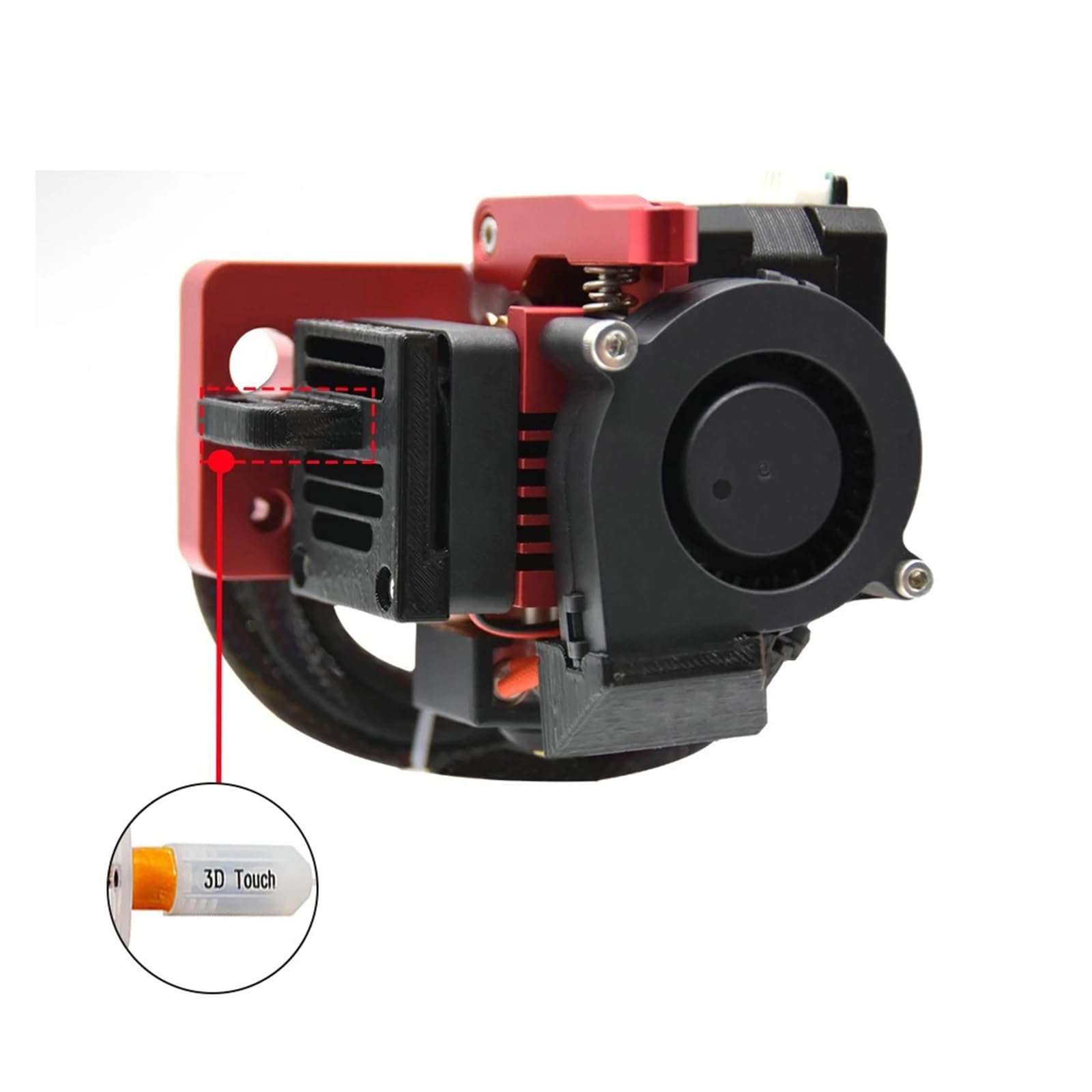 Uaktualnij całkowicie metalową zintegrowaną głowicę drukującą wytłaczarki bliskiego zasięgu do części DIY drukarki 3D Ender 3 CR-10(12V with Fan)