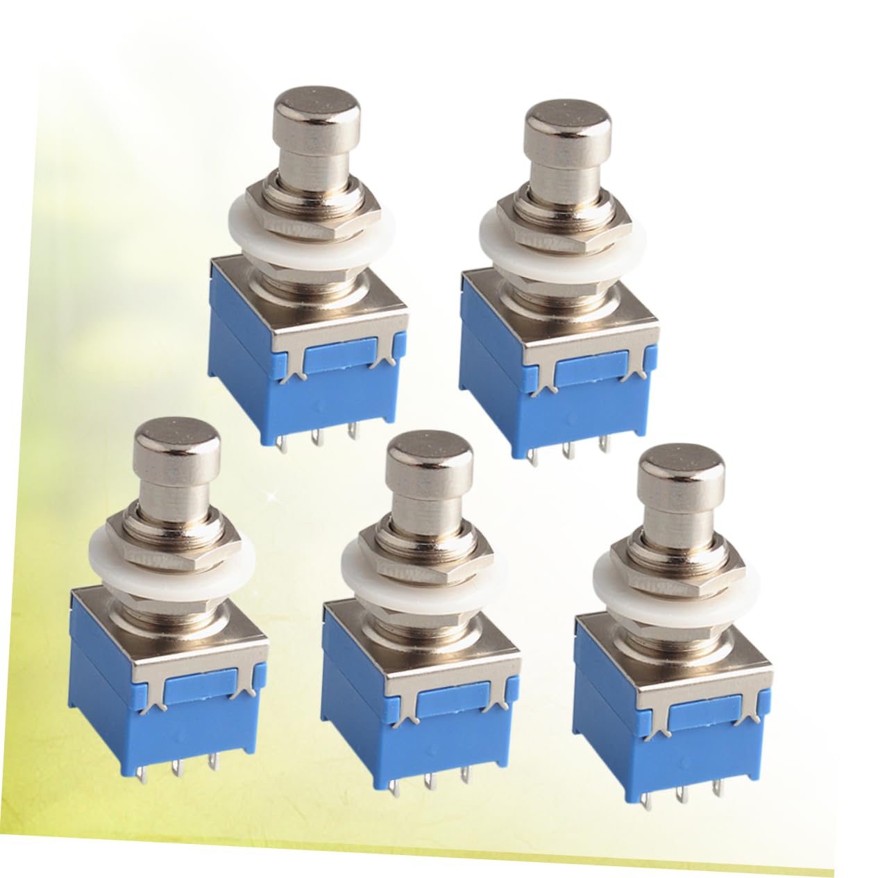 Pedal de Efectos de Guitarra Eléctrica Metal 9 Pines Azul 5 Piezas | True Bypass, Reemplazo de Piezas Viejas o Rotas, Control de Indicador LED