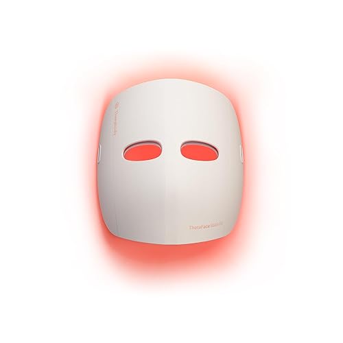 TheraFace Therabody Mask Glo - Mascarilla LED inalámbrica para el cuidado de la piel con luz roja/azul/infrarroja y masaje relajante para el cuero