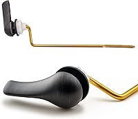 Vista 16 de Palanca de inodoro Qualihome negra - Palanca de descarga de inodoro de montaje frontal de color negro mate - Reemplazo universal - Diseño duradero