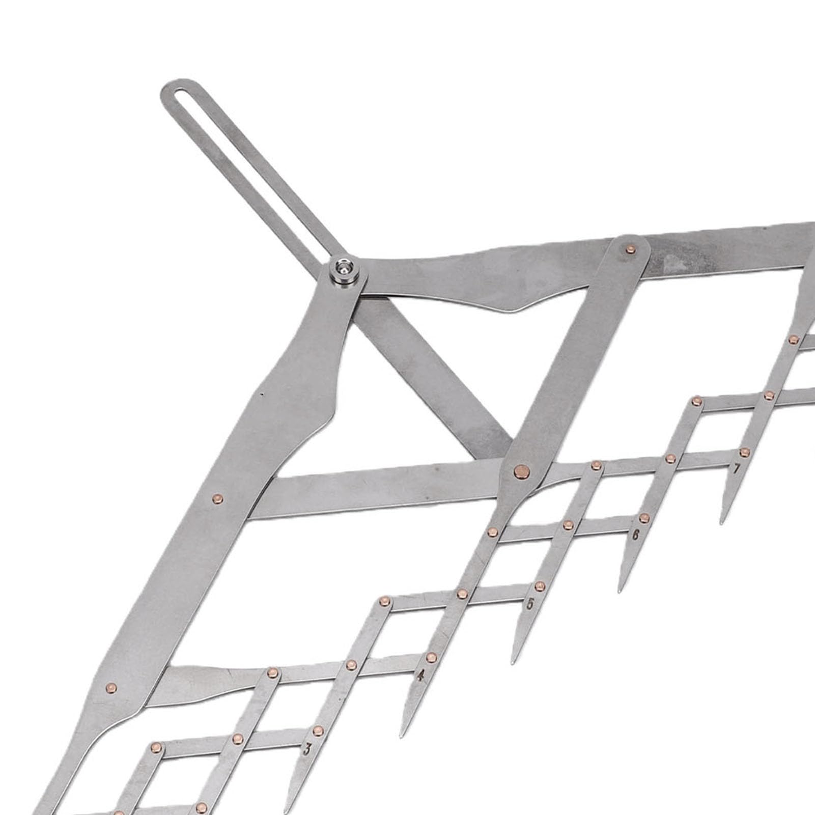 Zerodis Règle équidistante en Acier Inoxydable, Outil de Marquage D'espacement Réglable pour la Fabrication de Sacs Artisanaux en Cuir (Grande)