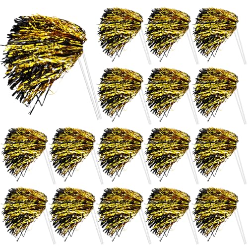 Vinsot 40 Pcs Pom Poms Cheerleading Metallic Foil Cheer Pom
